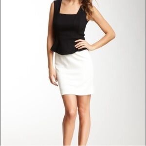 Black and White Sleeveless Dress